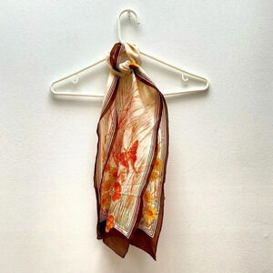 Vintage - 70’s Vibe Brown Red Neck-tie Scarf